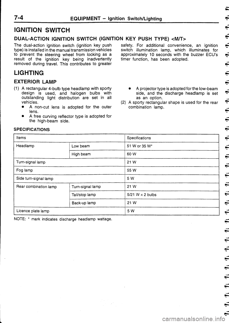 MITSUBISHI FTO 1998  Technical Information Manual 