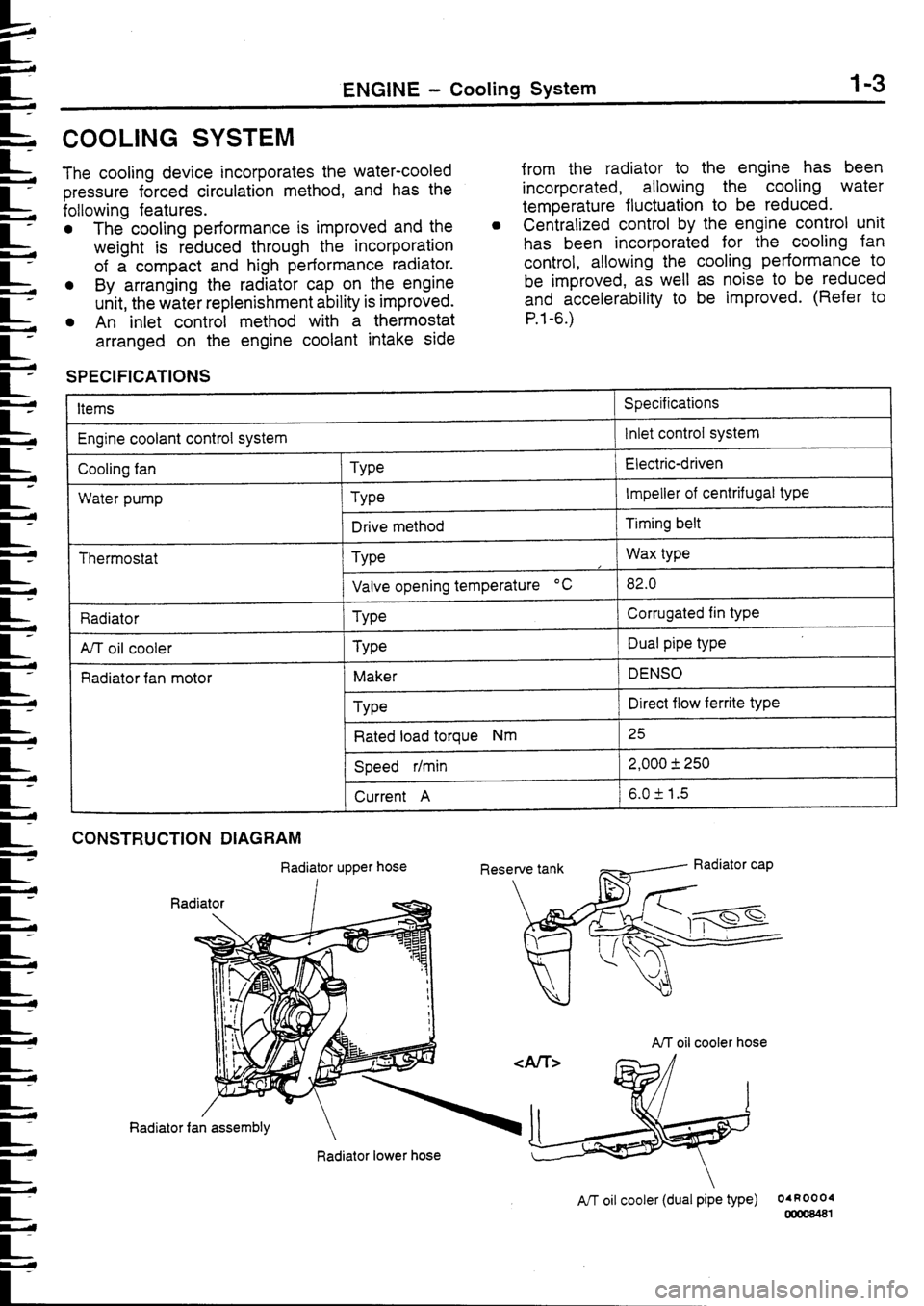 MITSUBISHI FTO 1998  Technical Information Manual 