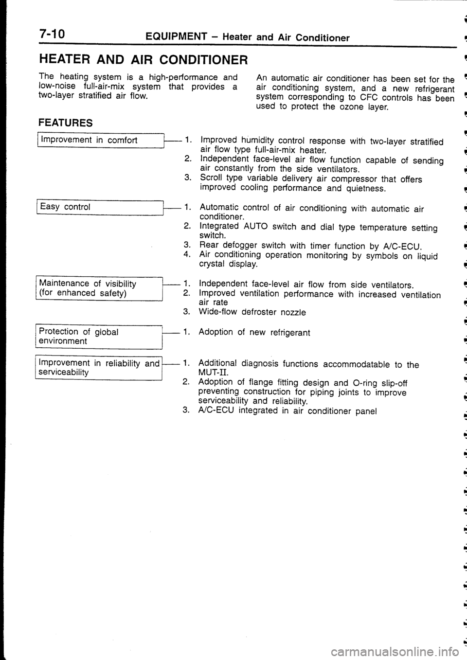 MITSUBISHI FTO 1998  Technical Information Manual 