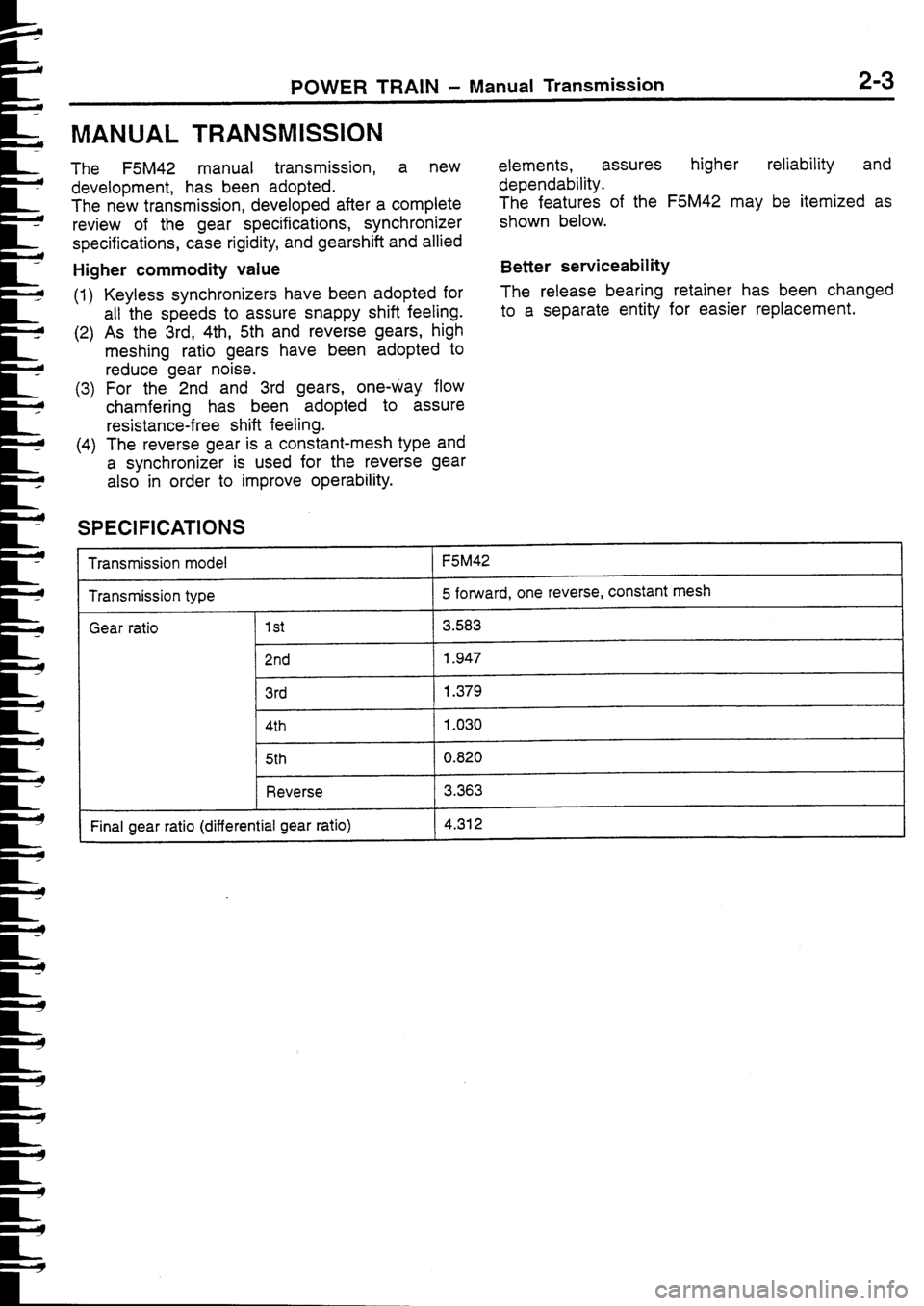 MITSUBISHI FTO 1998  Technical Information Manual 