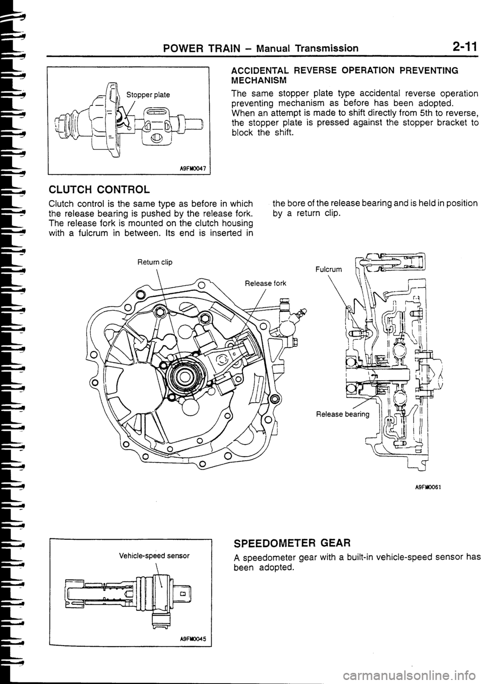 MITSUBISHI FTO 1998  Technical Information Manual 
