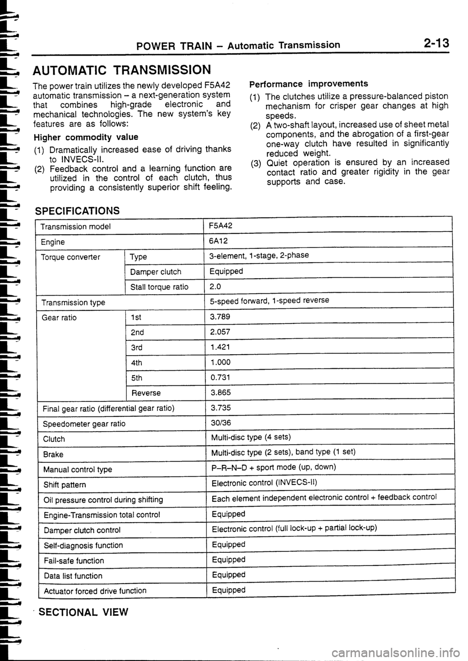 MITSUBISHI FTO 1998  Technical Information Manual 