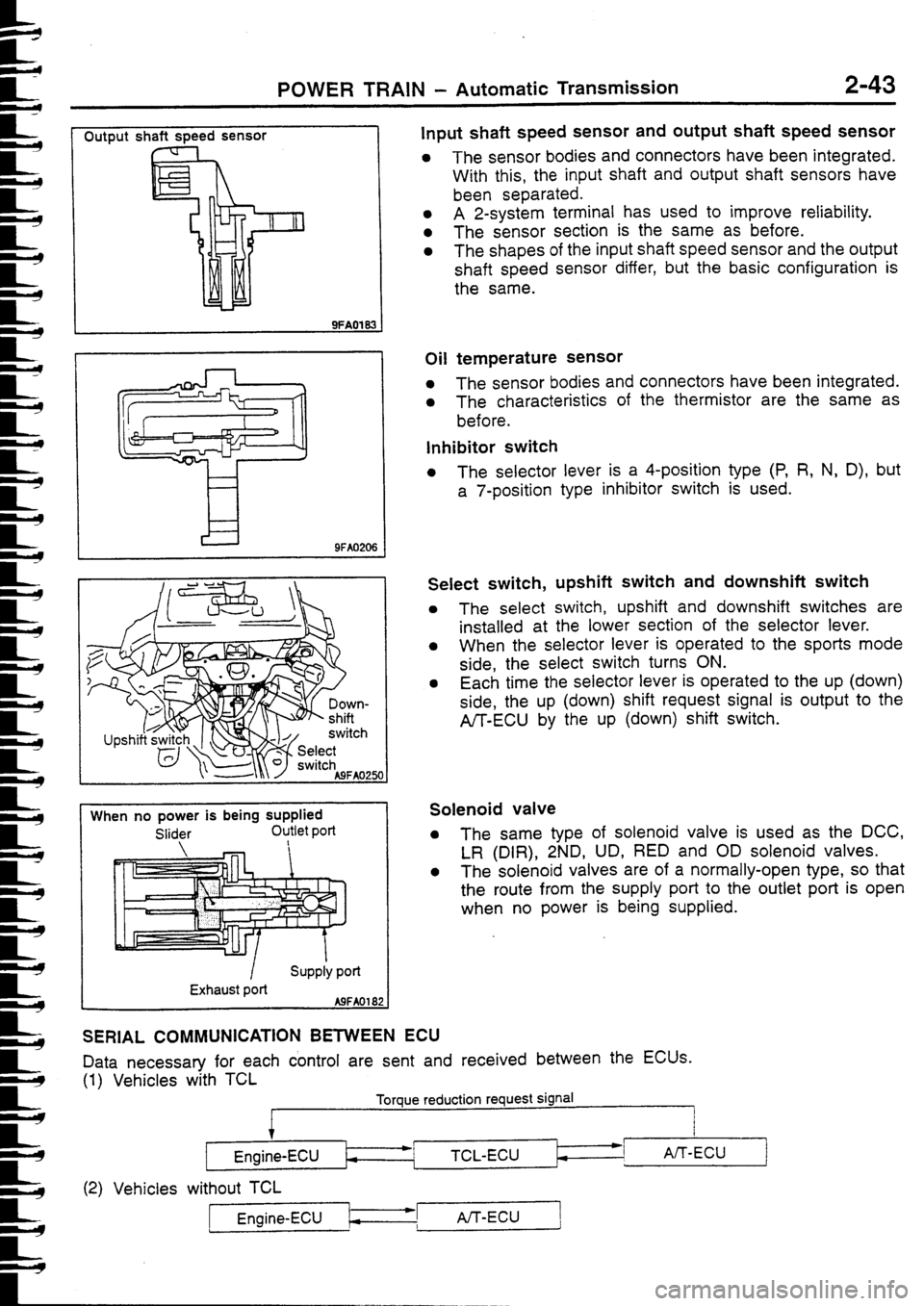 MITSUBISHI FTO 1998  Technical Information Manual 