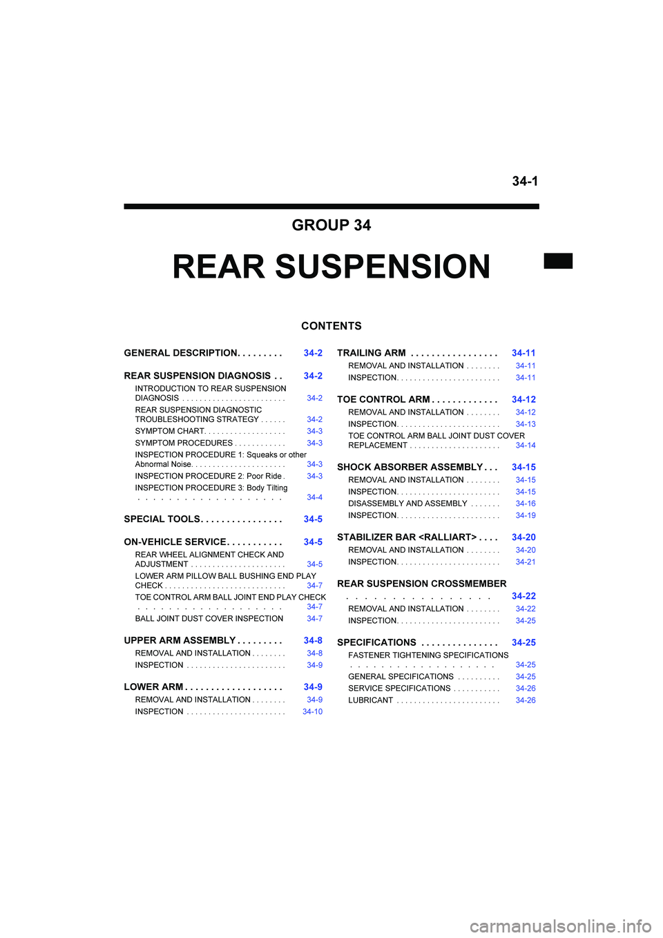 MITSUBISHI GALANT 2004  Workshop Manual 
	


	






	


	































