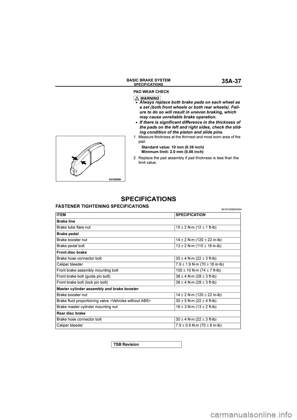 MITSUBISHI GALANT 2004  Workshop Manual  	

"#$%$&


!
H
WARNING
•	



	






	

	
	
	



	
