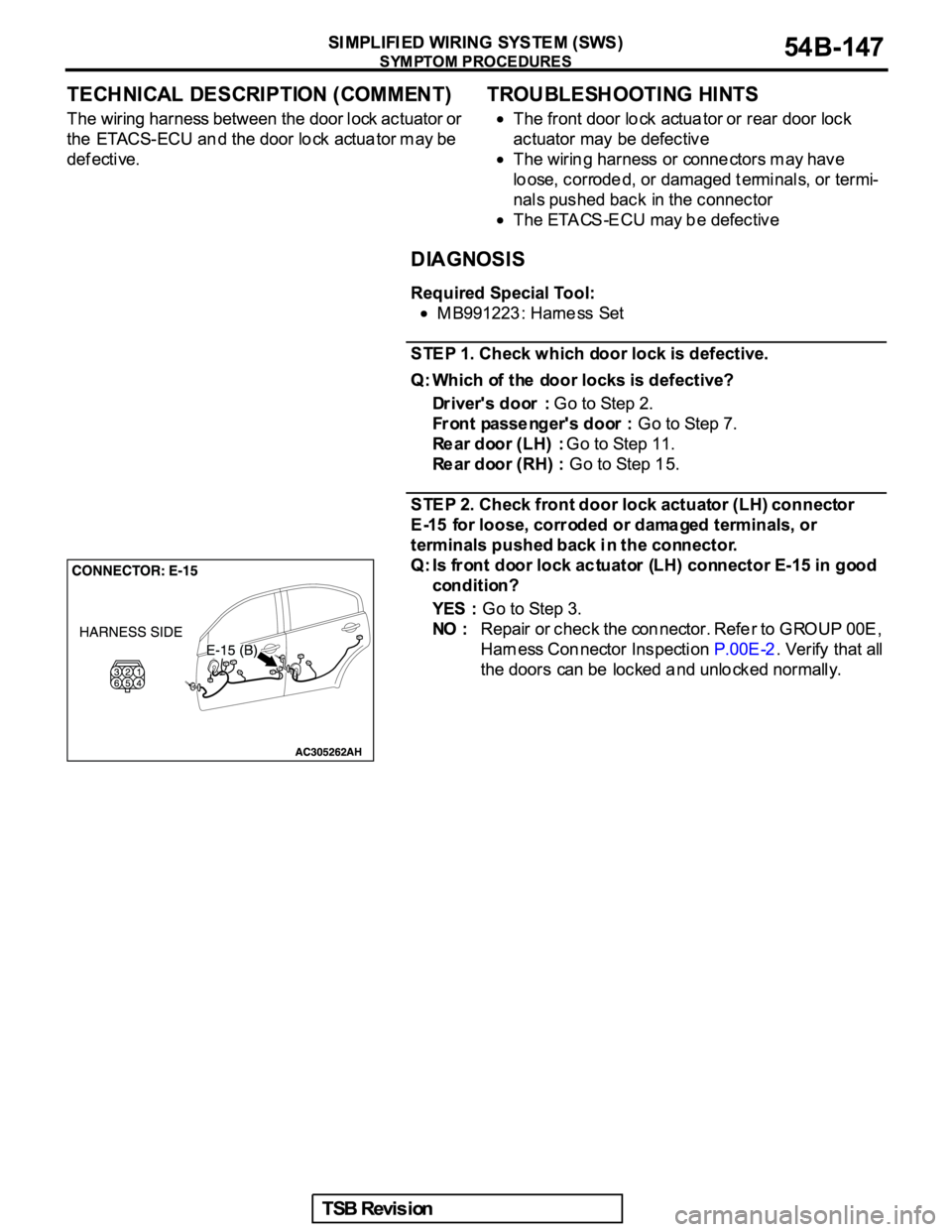 MITSUBISHI GALANT 2005  Service Repair Manual 