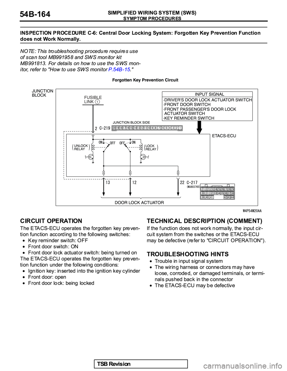 MITSUBISHI GALANT 2005  Service Repair Manual 