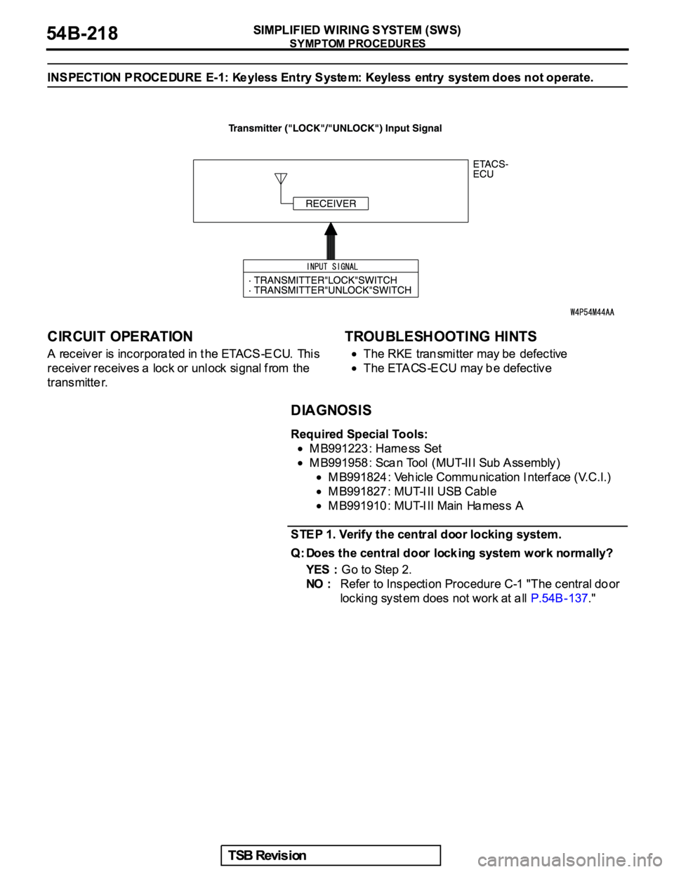 MITSUBISHI GALANT 2005  Service Repair Manual 