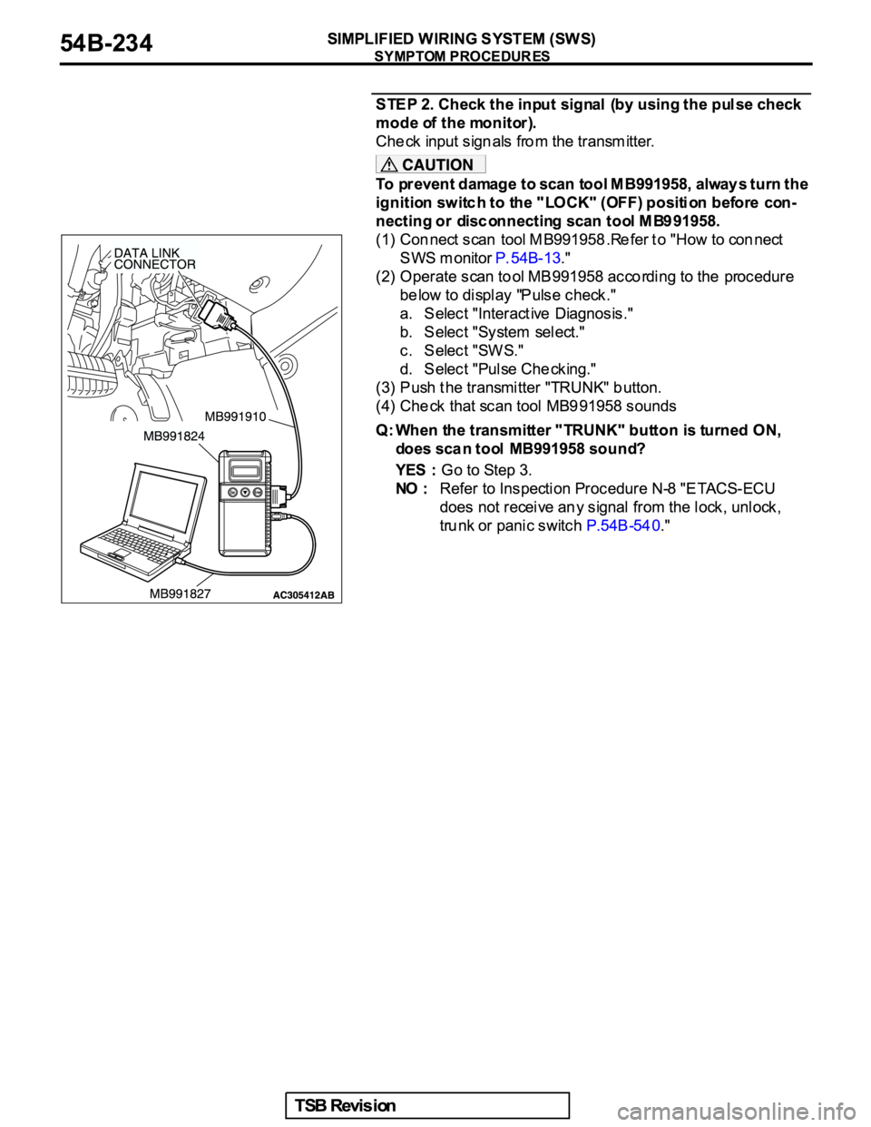 MITSUBISHI GALANT 2005  Service Repair Manual 