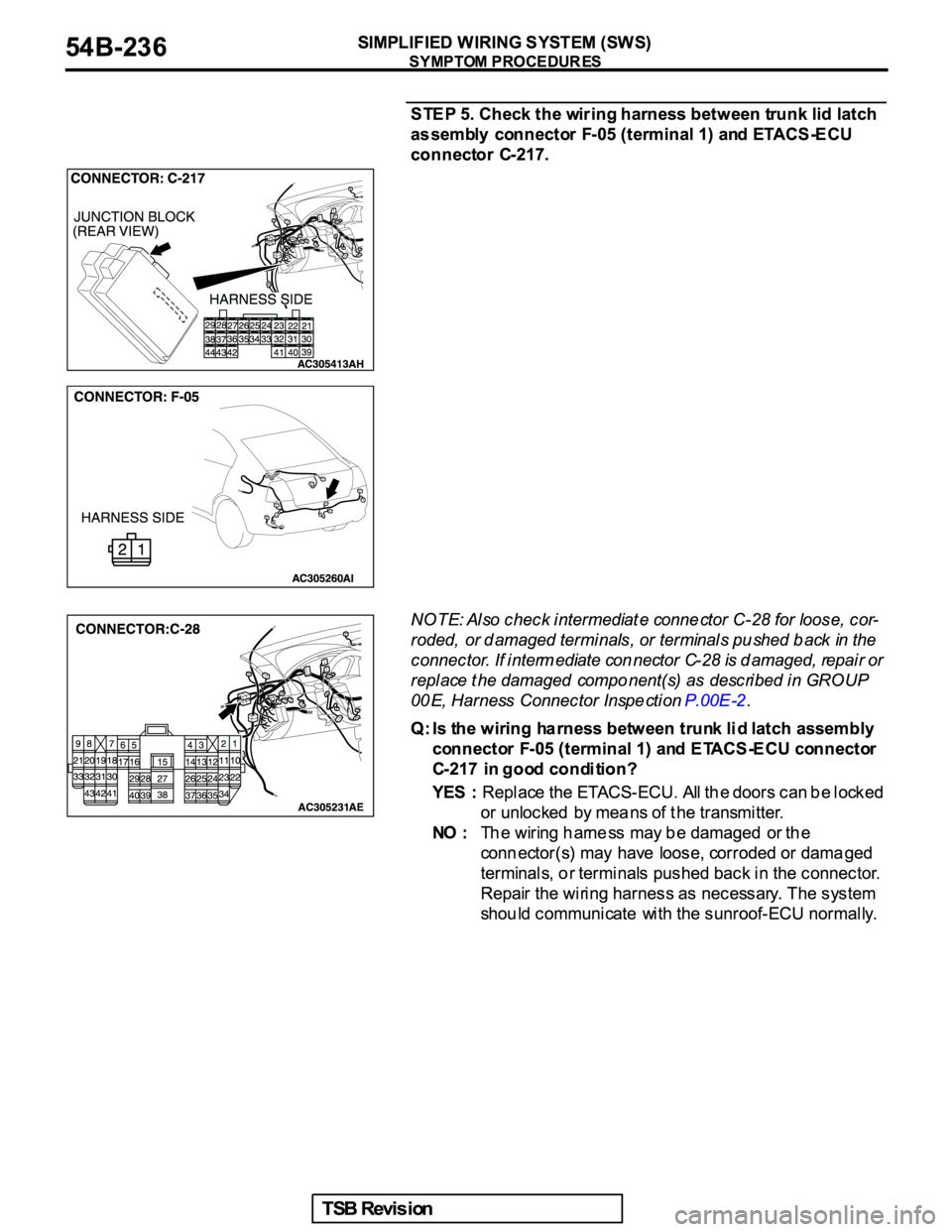 MITSUBISHI GALANT 2005  Service Repair Manual 