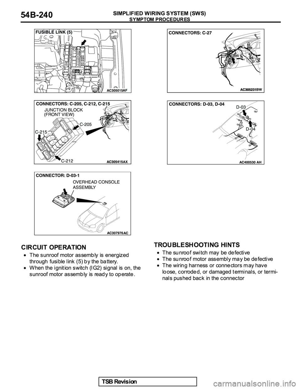 MITSUBISHI GALANT 2005  Service Repair Manual 