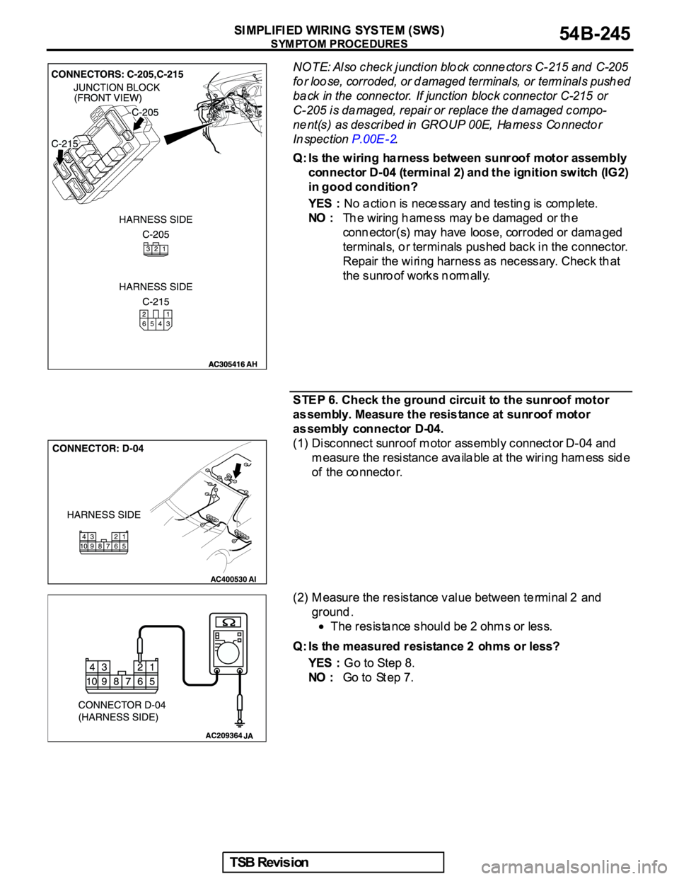 MITSUBISHI GALANT 2005  Service Repair Manual 