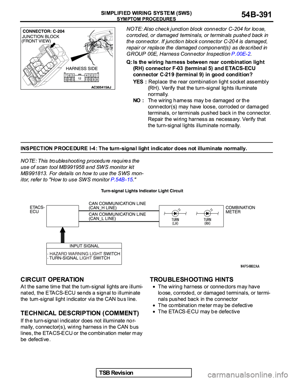 MITSUBISHI GALANT 2005  Service Repair Manual 