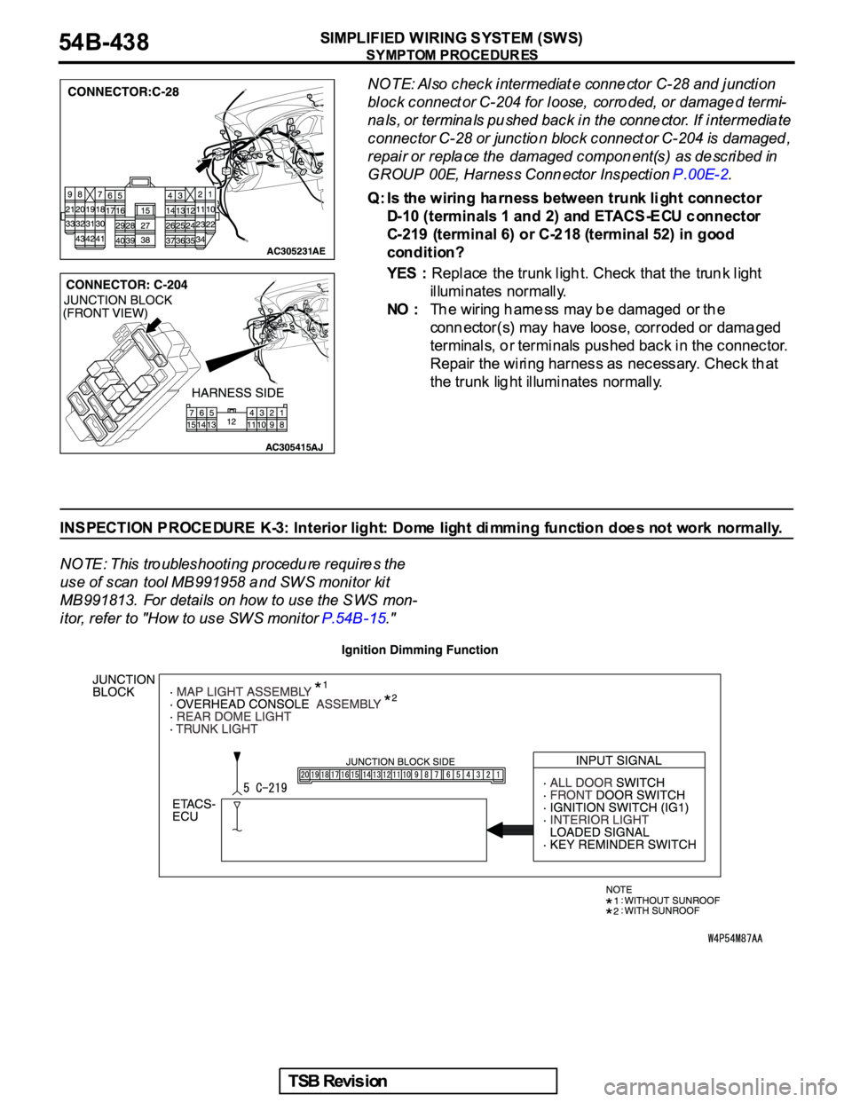 MITSUBISHI GALANT 2005  Service Repair Manual 