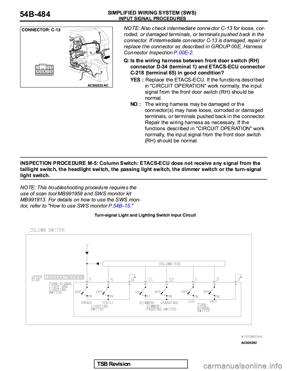 MITSUBISHI GALANT 2005  Service Repair Manual 