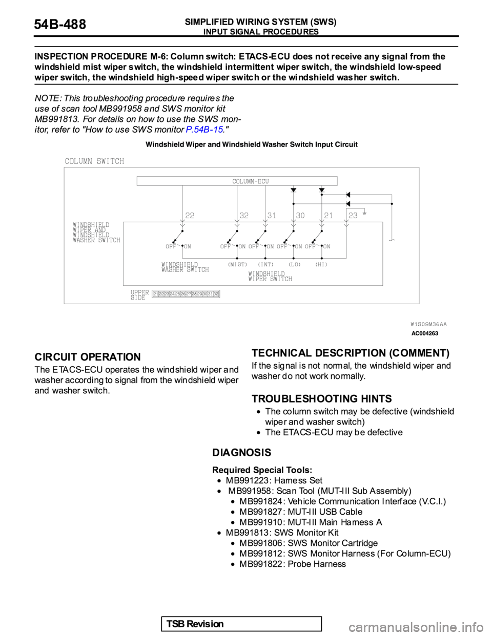 MITSUBISHI GALANT 2005  Service Repair Manual 
