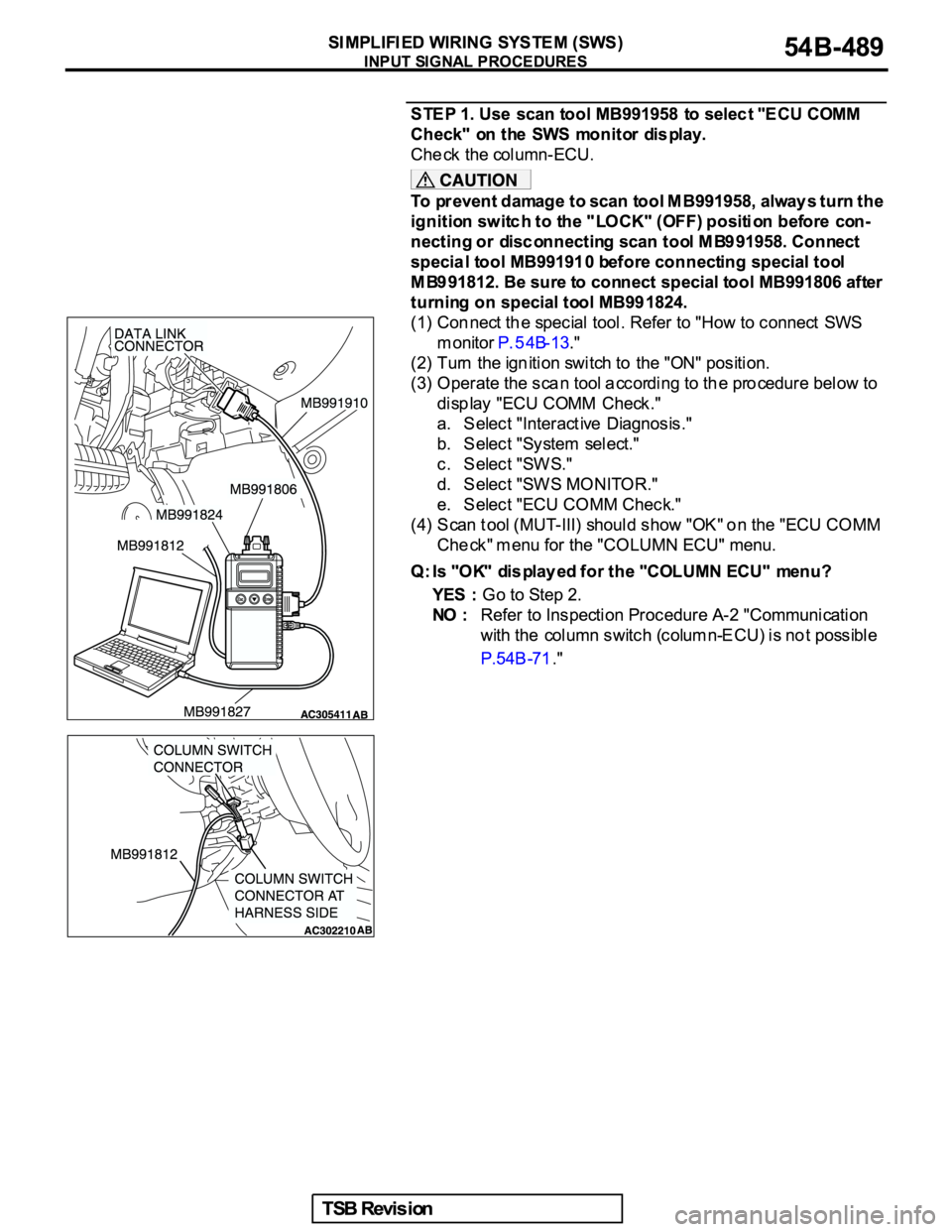 MITSUBISHI GALANT 2005  Service Repair Manual 