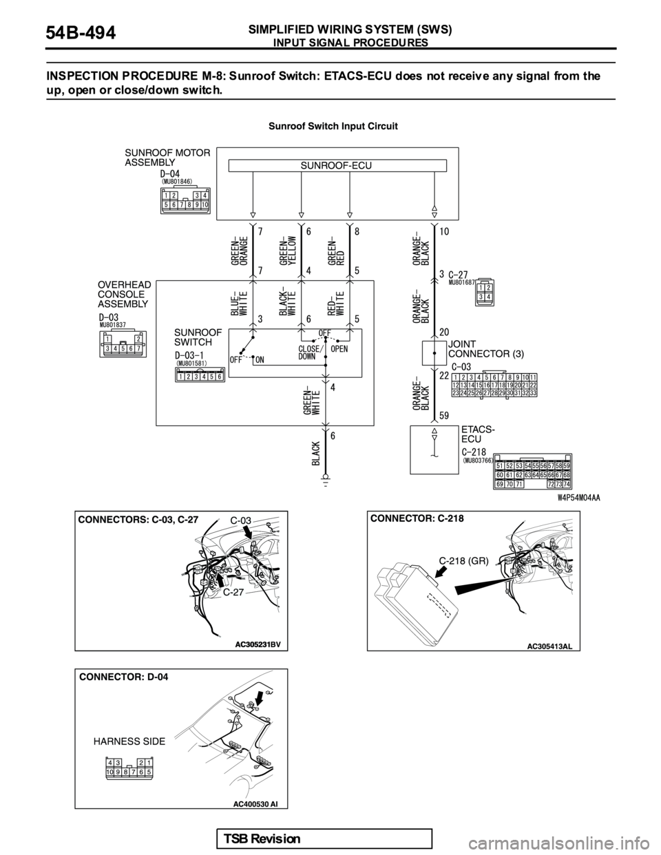 MITSUBISHI GALANT 2005  Service Repair Manual 