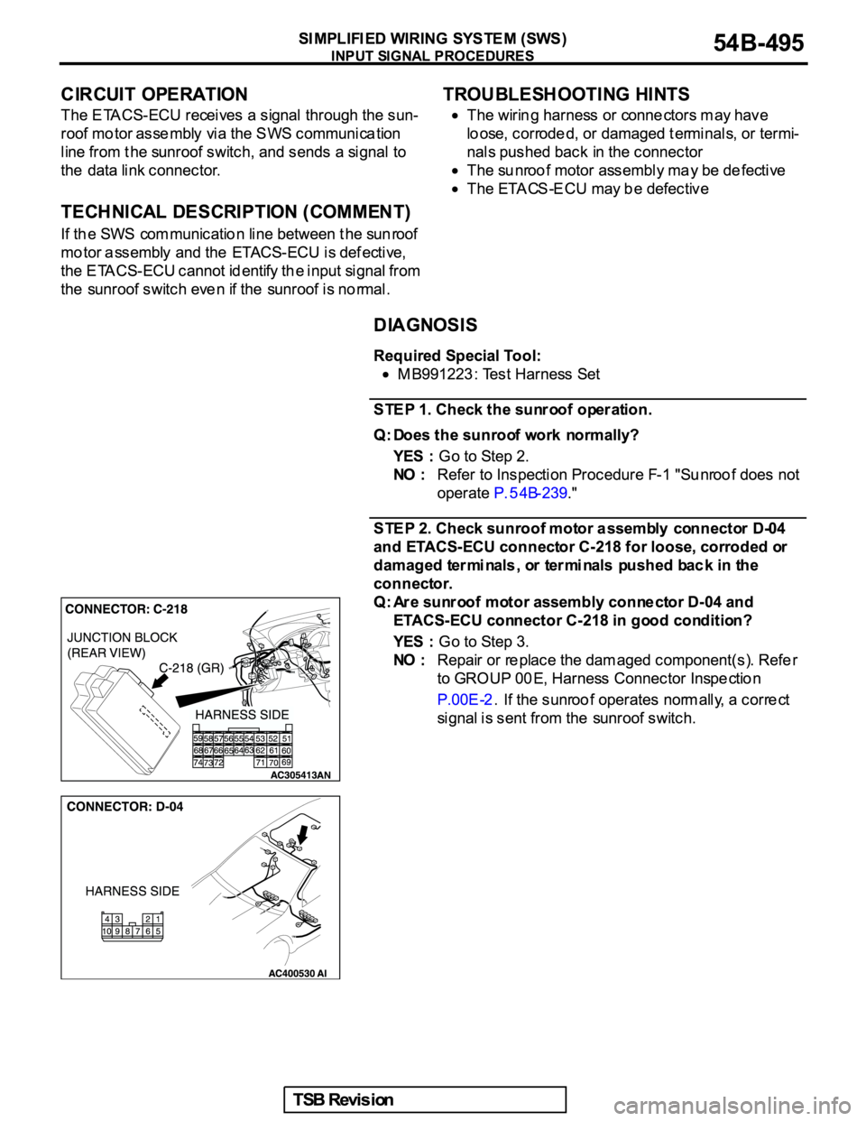 MITSUBISHI GALANT 2005  Service Repair Manual 