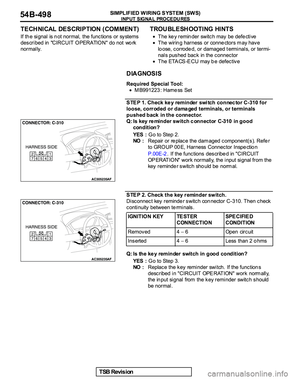 MITSUBISHI GALANT 2005  Service Repair Manual 
