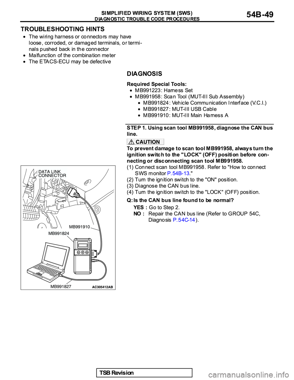 MITSUBISHI GALANT 2005  Service Repair Manual 