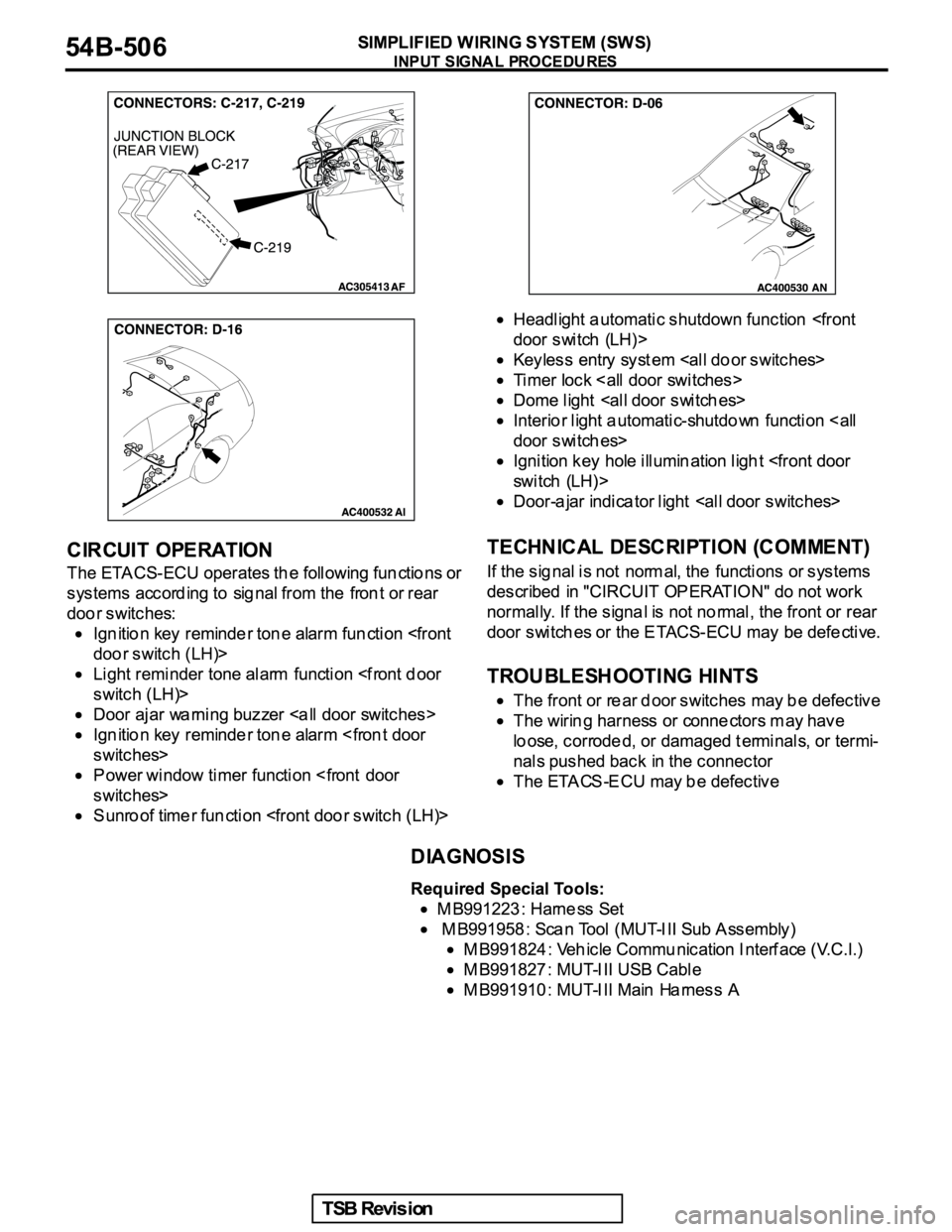 MITSUBISHI GALANT 2005  Service Repair Manual 