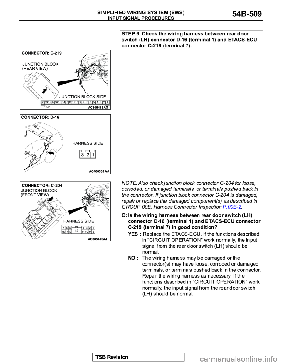 MITSUBISHI GALANT 2005  Service Repair Manual 