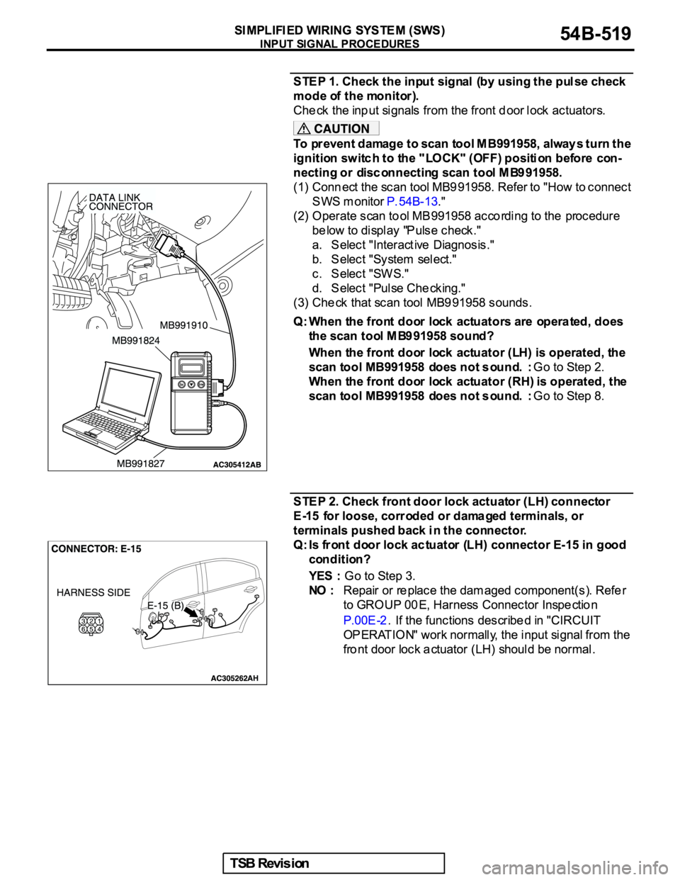 MITSUBISHI GALANT 2005  Service Repair Manual 