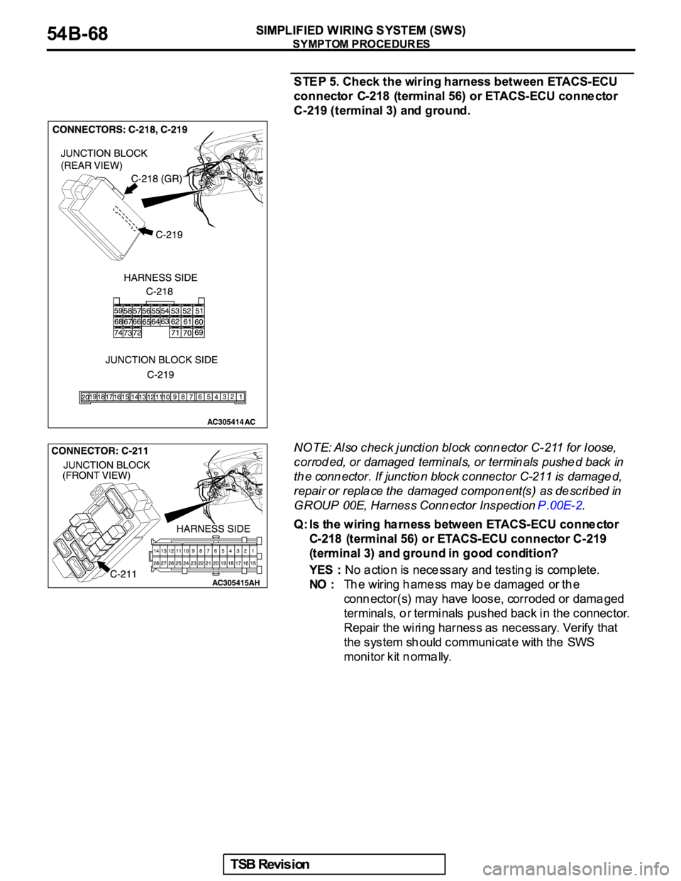 MITSUBISHI GALANT 2005  Service Repair Manual 