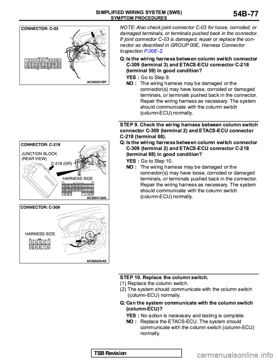 MITSUBISHI GALANT 2005  Service Repair Manual 