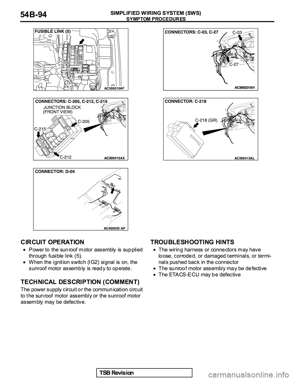 MITSUBISHI GALANT 2005  Service Repair Manual 