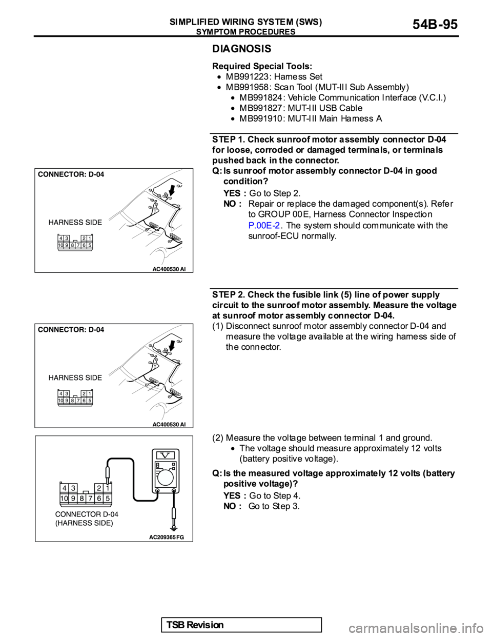 MITSUBISHI GALANT 2005  Service Repair Manual 
