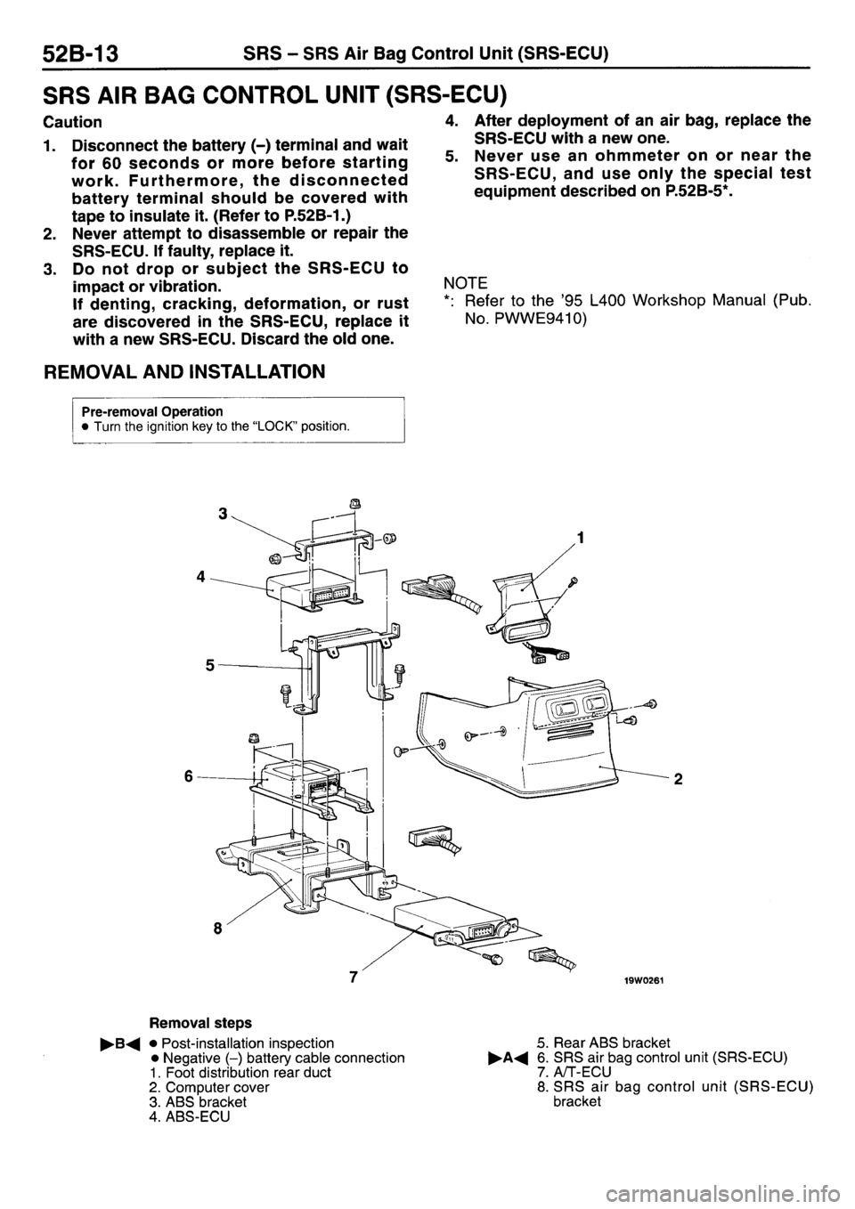 MITSUBISHI L400 1997  Workshop  Service Repair Manual 