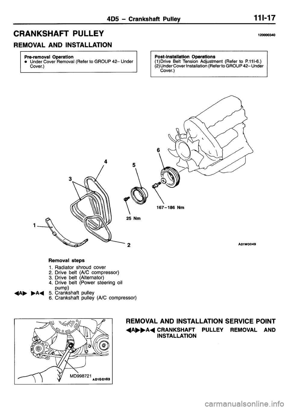 MITSUBISHI L400 1995  Workshop  Service Repair Manual 