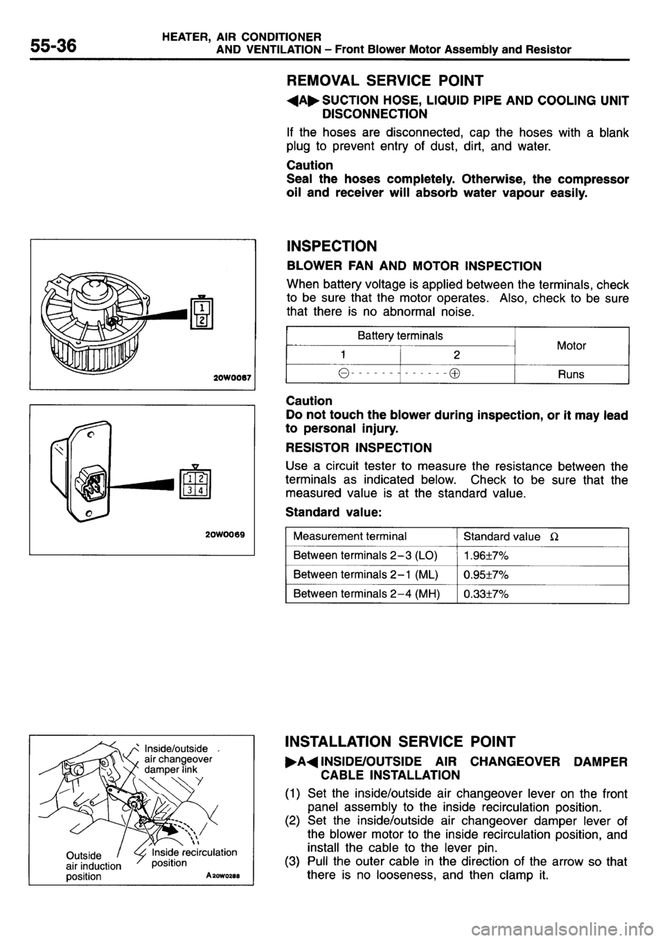 MITSUBISHI L400 1995  Workshop  Service Repair Manual 