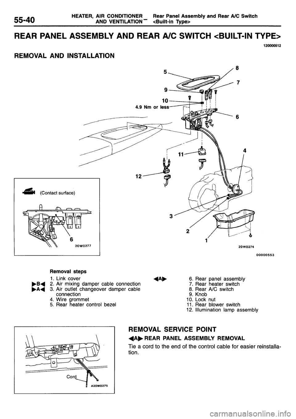 MITSUBISHI L400 1995  Workshop  Service Repair Manual 