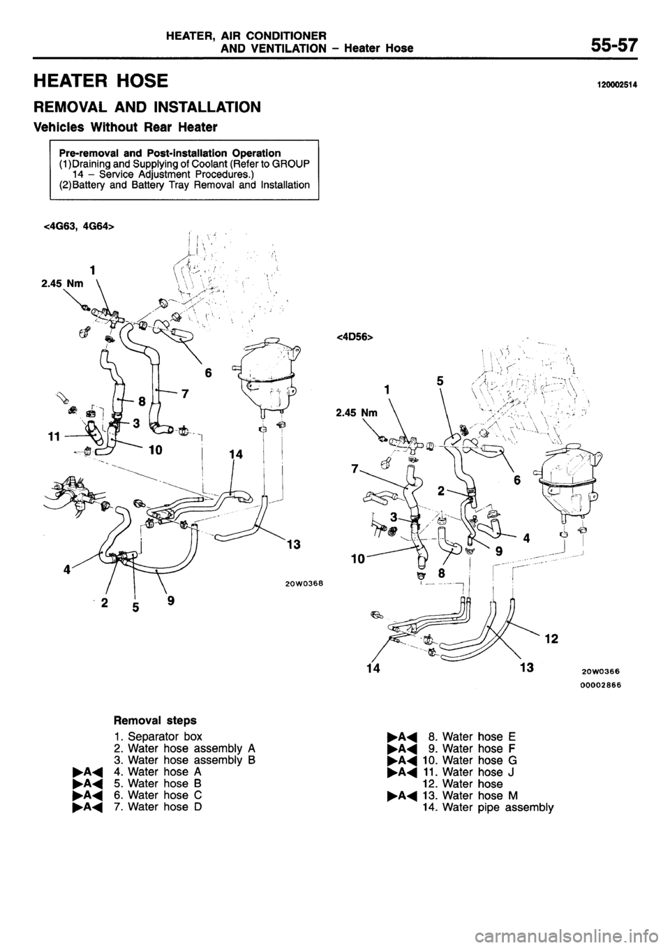 MITSUBISHI L400 1995  Workshop  Service Repair Manual 