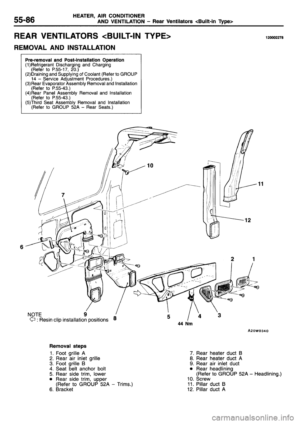 MITSUBISHI L400 1995  Workshop  Service Repair Manual 