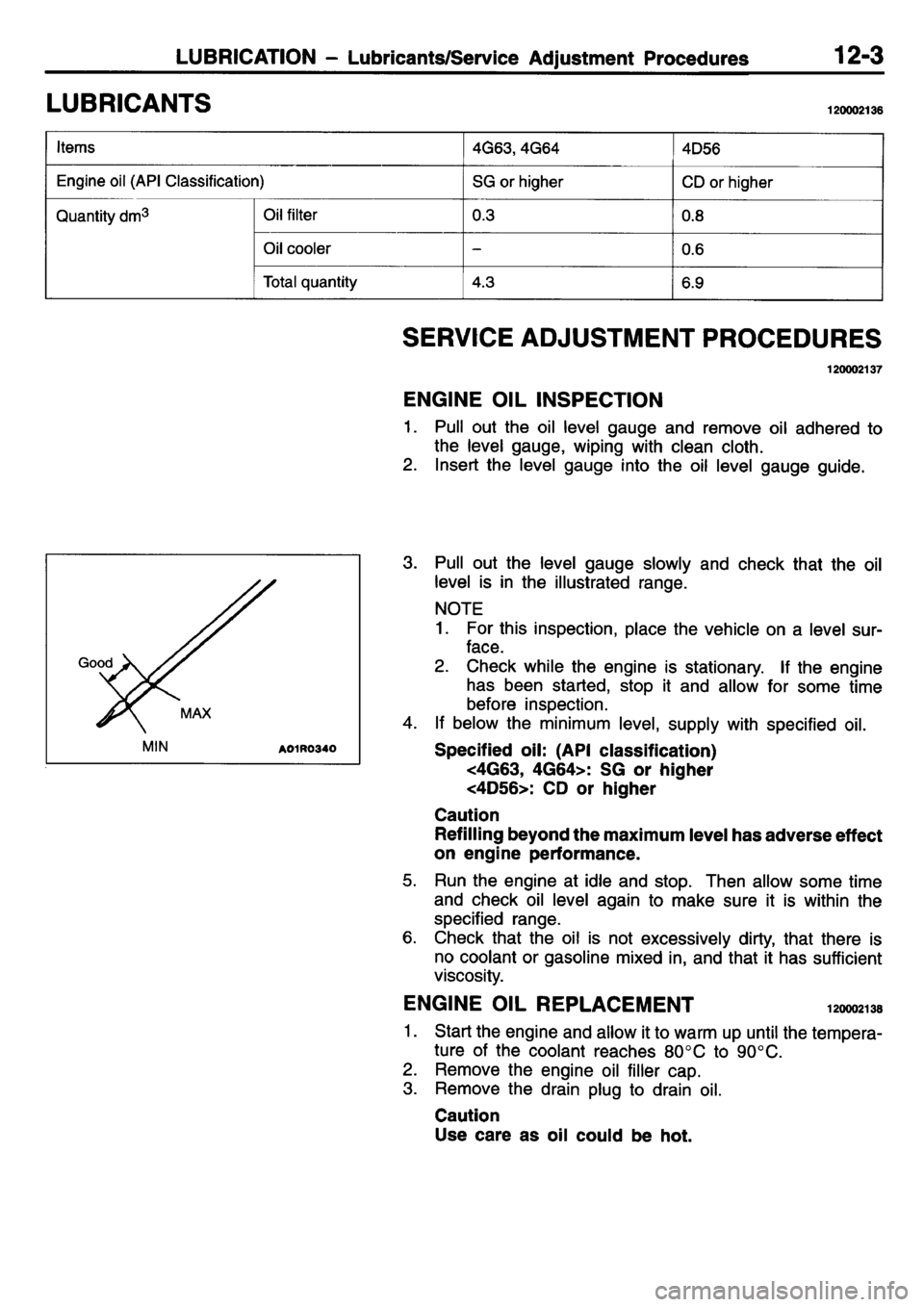 MITSUBISHI L400 1995  Workshop  Service Repair Manual 