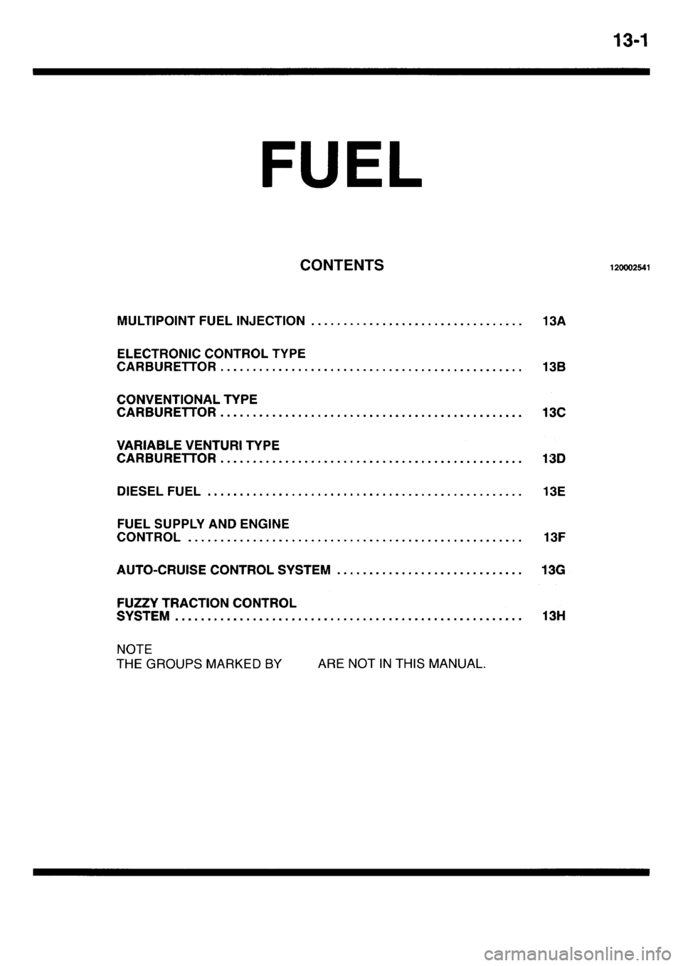 MITSUBISHI L400 1995  Workshop  Service Repair Manual 