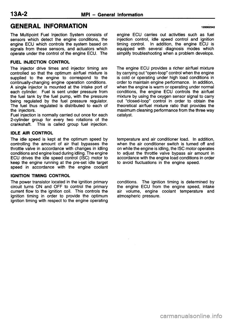 MITSUBISHI L400 1995  Workshop  Service Repair Manual 