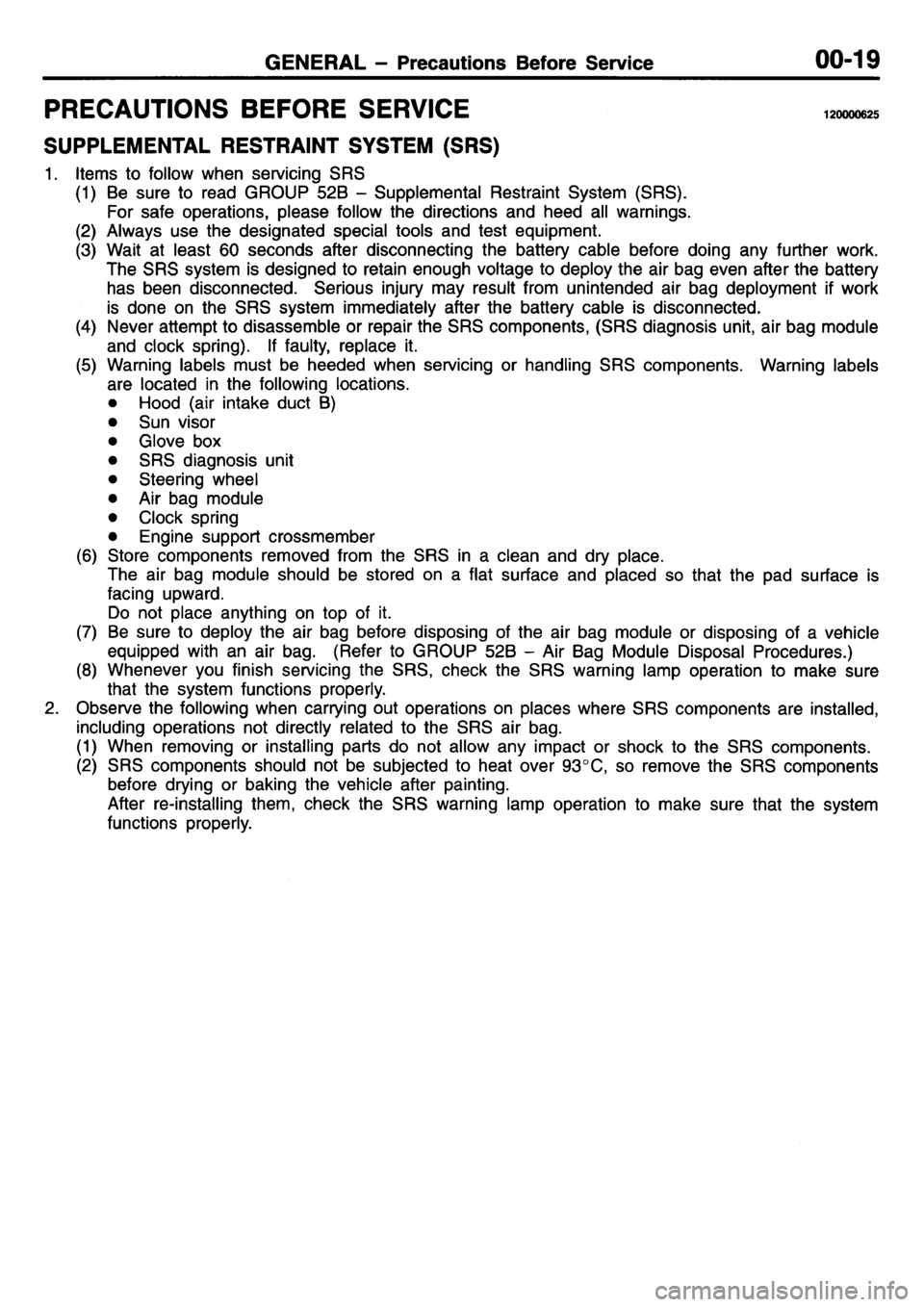 MITSUBISHI L400 1995  Workshop  Service Repair Manual 