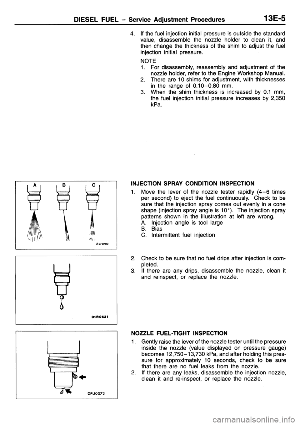 MITSUBISHI L400 1995  Workshop  Service Repair Manual 