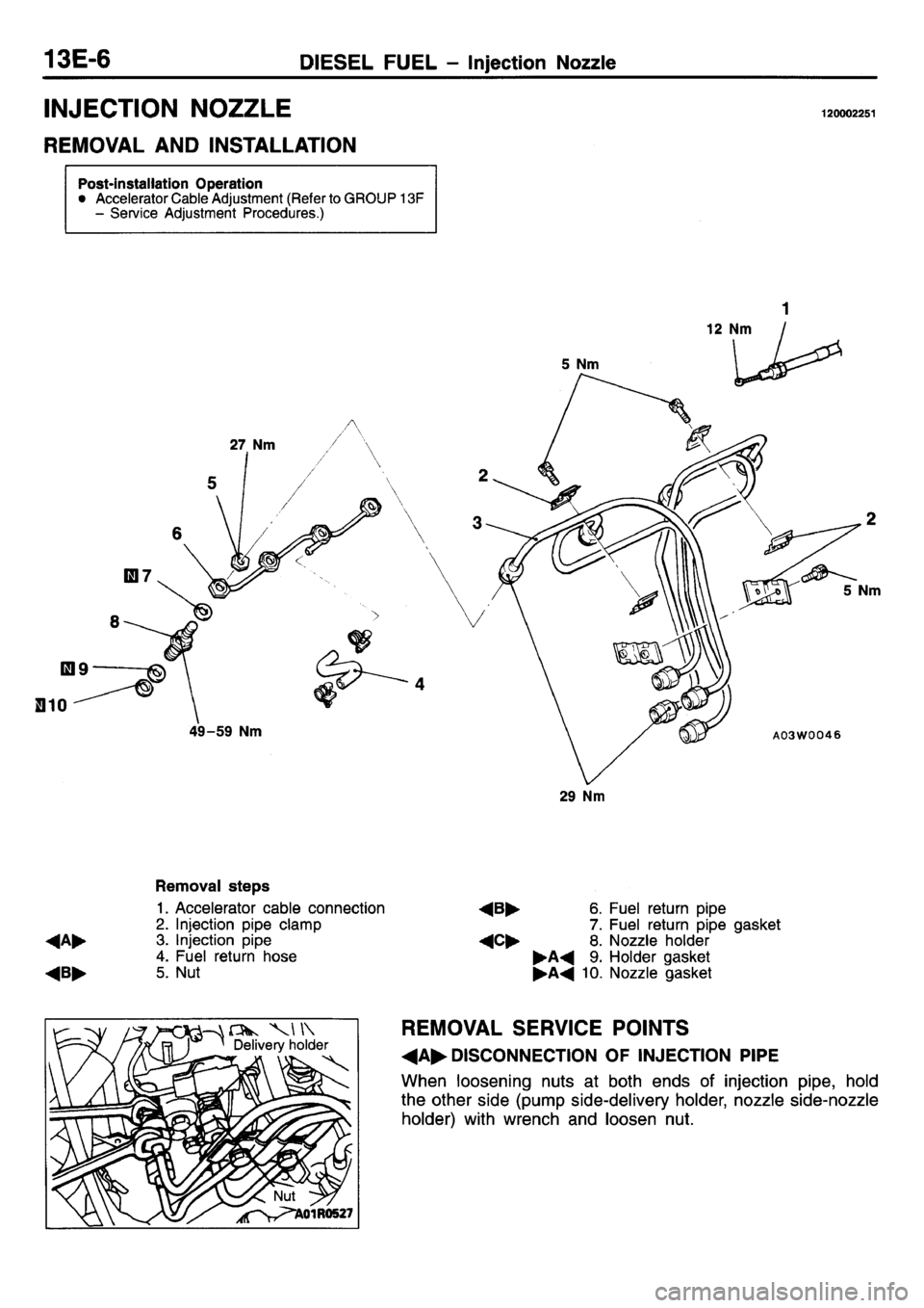 MITSUBISHI L400 1995  Workshop  Service Repair Manual 