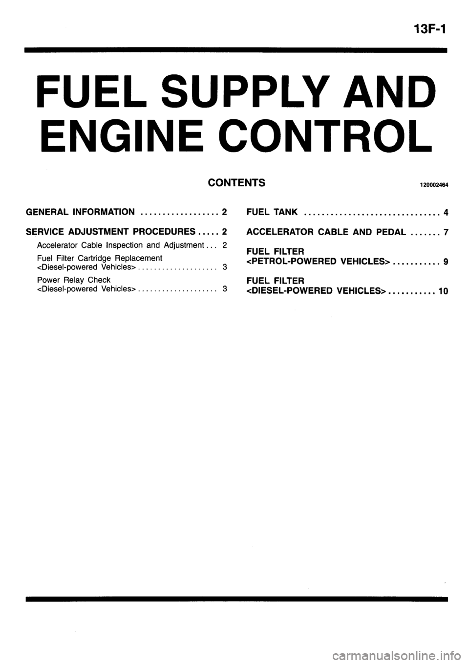 MITSUBISHI L400 1995  Workshop  Service Repair Manual 