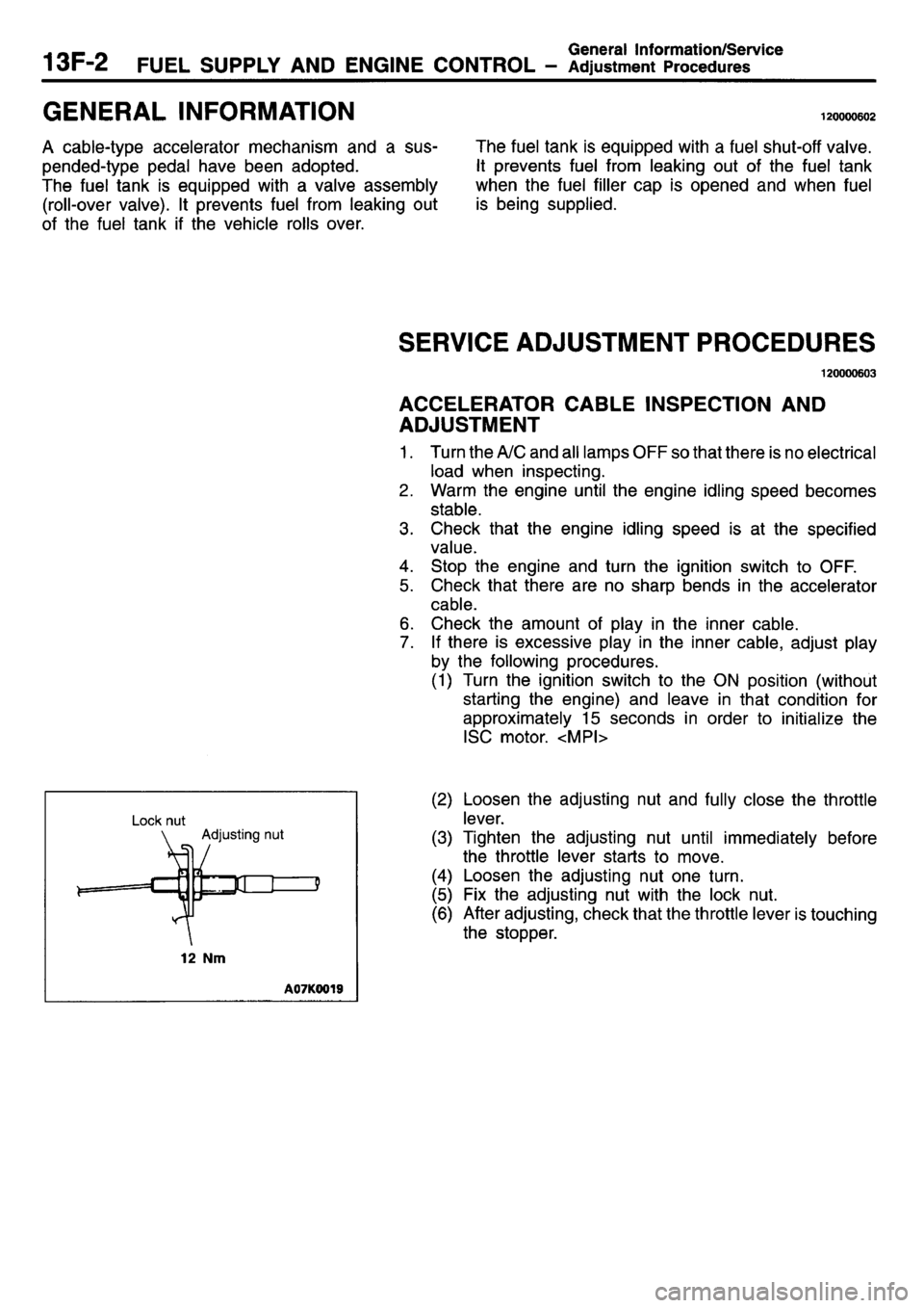 MITSUBISHI L400 1995  Workshop  Service Repair Manual 