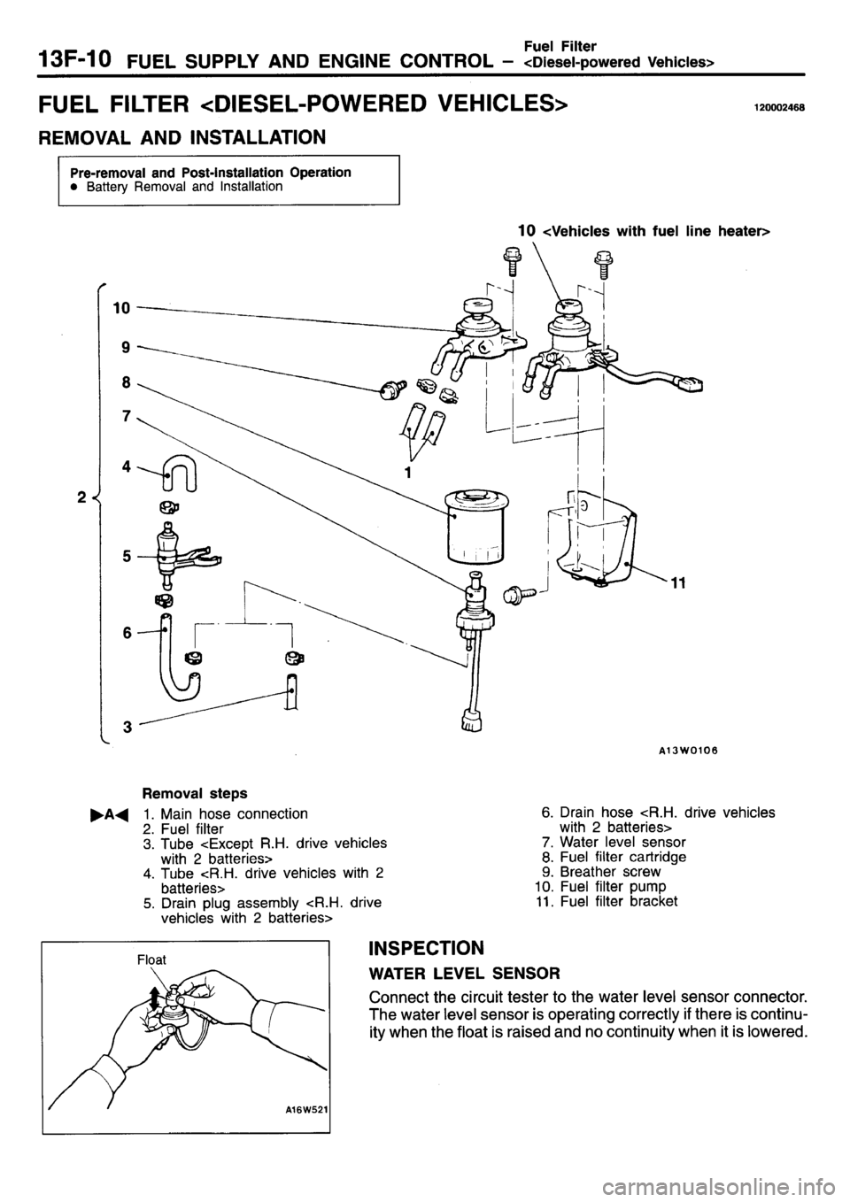 MITSUBISHI L400 1995  Workshop  Service Repair Manual 