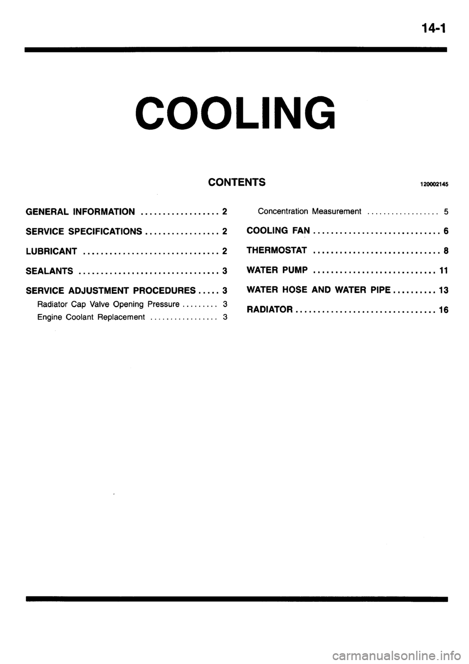 MITSUBISHI L400 1995  Workshop  Service Repair Manual 