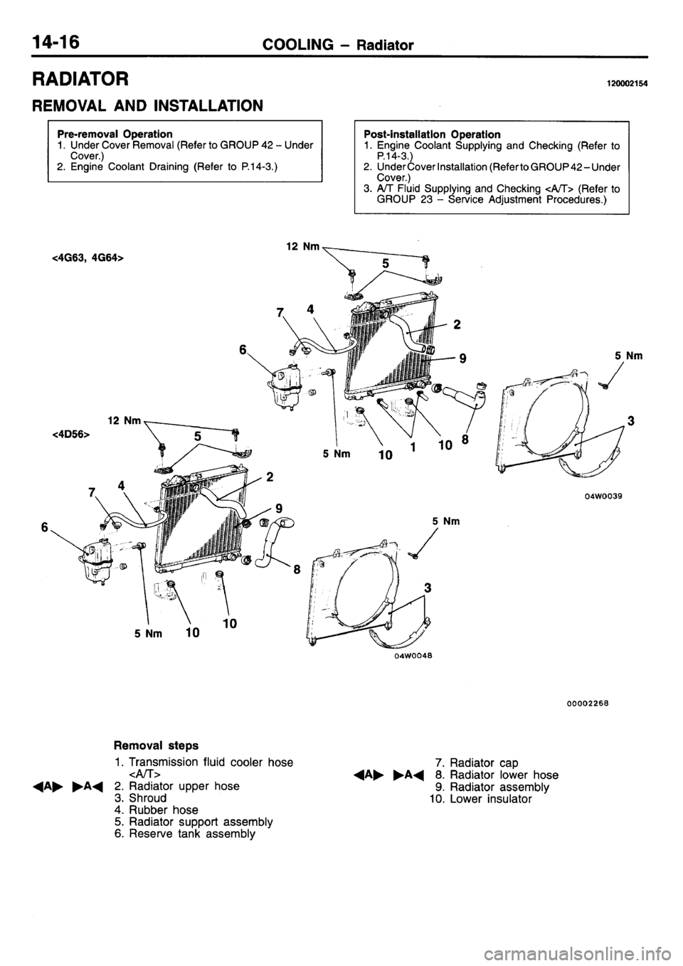 MITSUBISHI L400 1995  Workshop  Service Repair Manual 