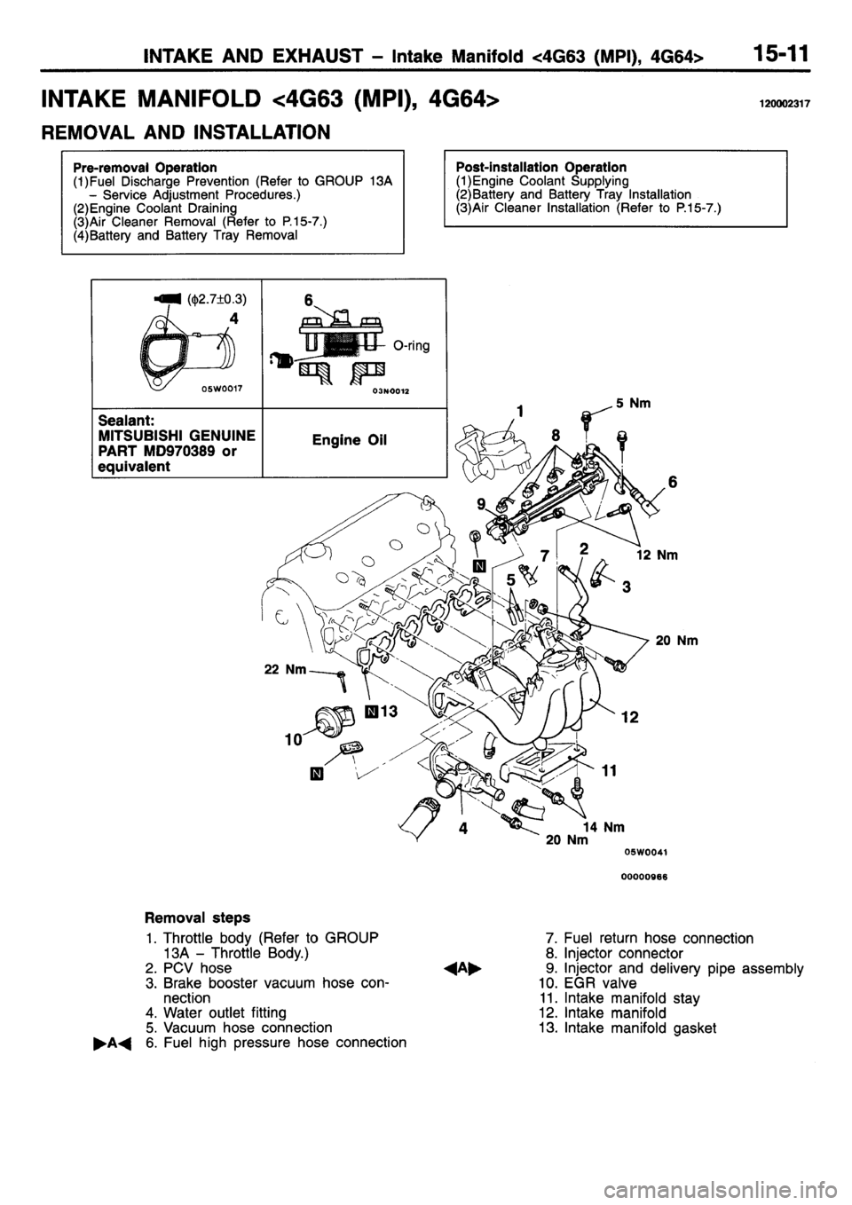 MITSUBISHI L400 1995  Workshop  Service Repair Manual 